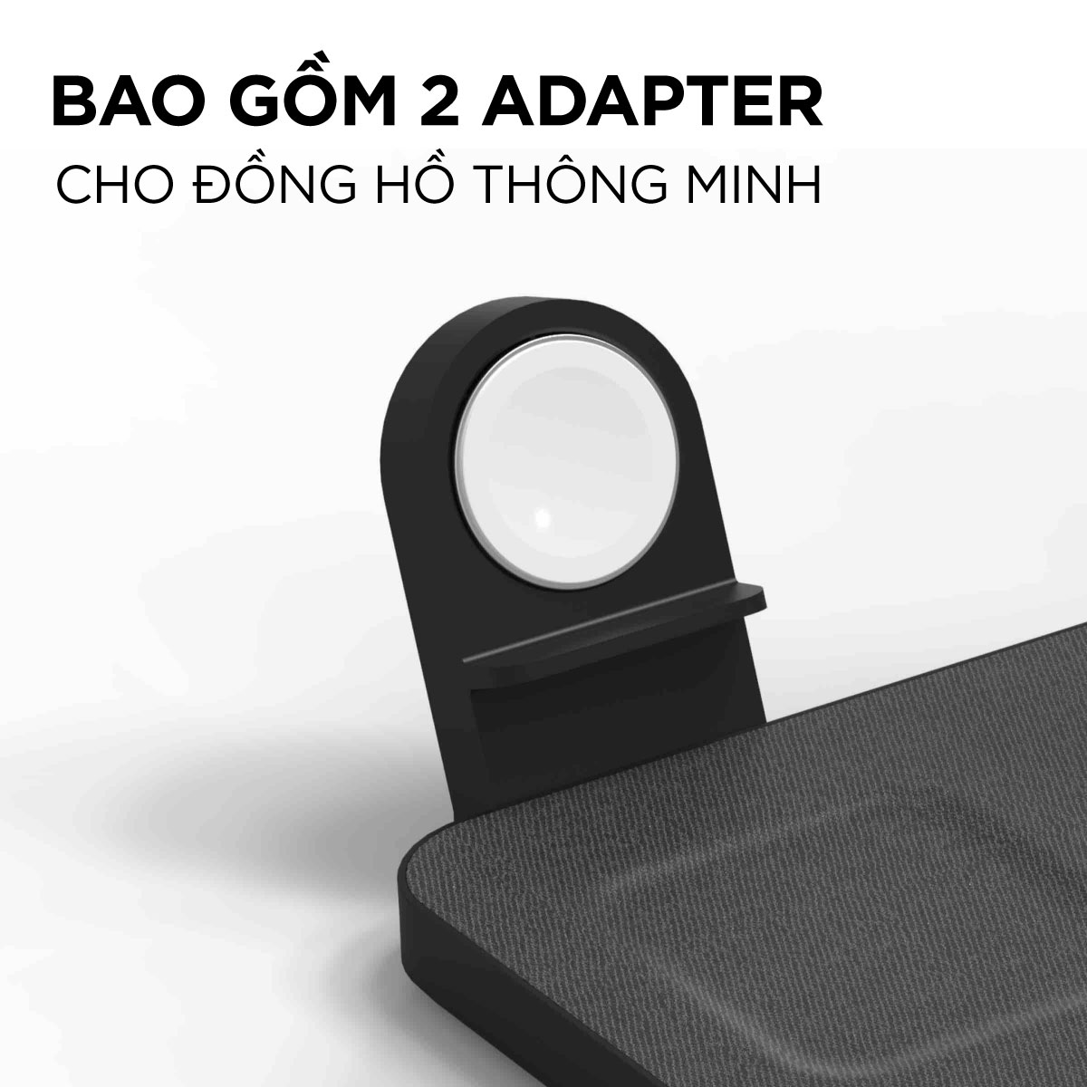 Đế sạc mophie Snap+ 3in1 Stand, đế sạc không dây 15w sạc 3 thiết bị cùng lúc - Hàng chính hãng bảo hành 2 năm 1 đổi 1