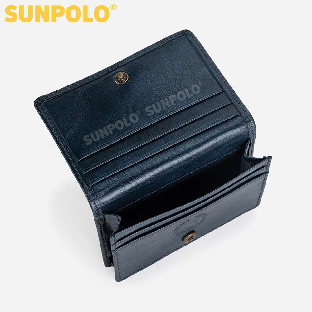 Ví Da Nam, Ví Đựng Thẻ Nam Da Bò SUNPOLO WSCA52