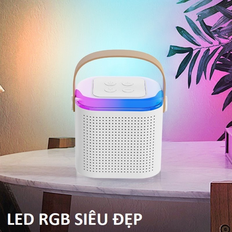 Bộ Loa Karaoke Led Mini Không dây Bluetooth Y2 Tặng Kèm 2 micro siêu nhỏ gọn cho điện thoại máy tính bảng pc laptop