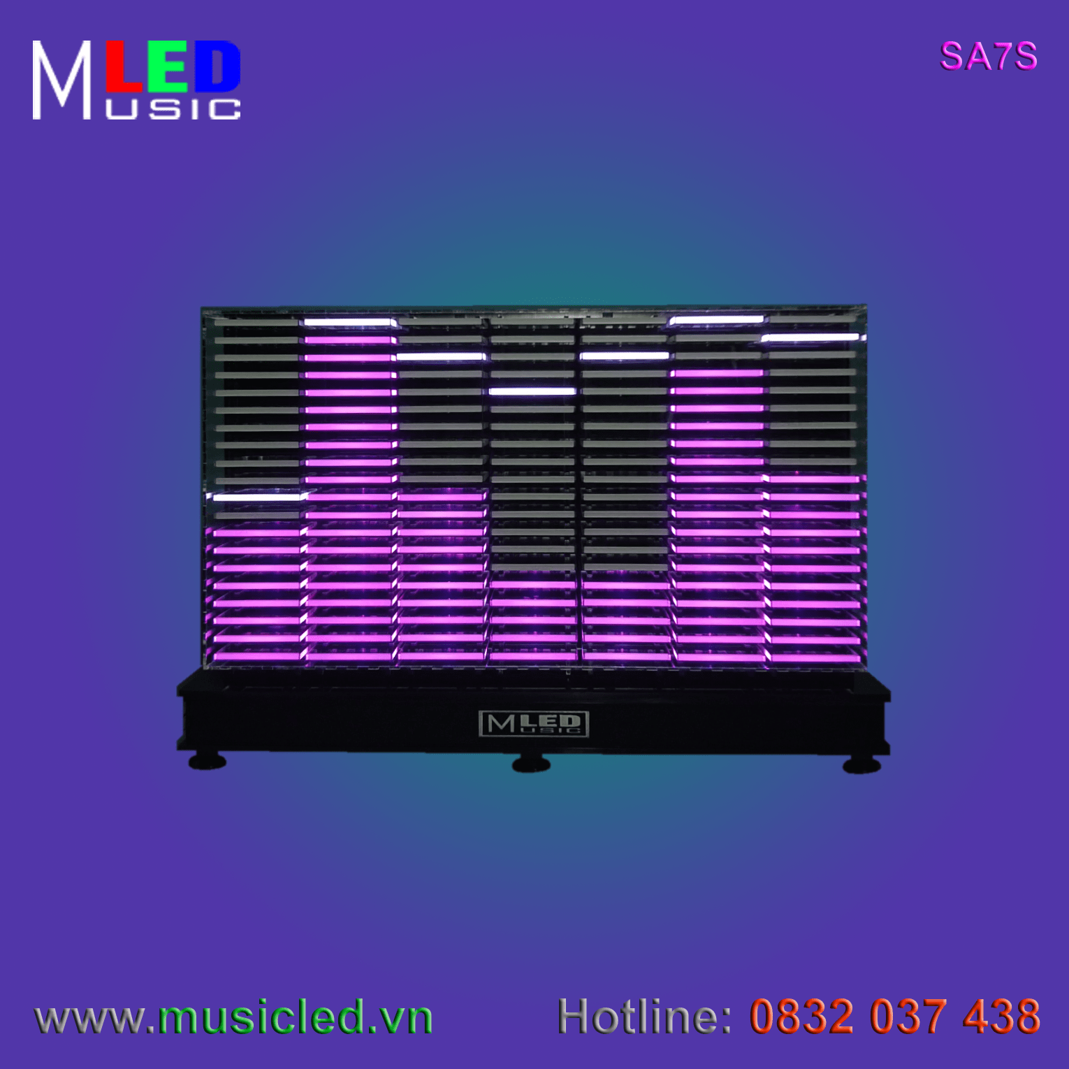 Dàn đèn Music LED nháy theo tần số nhạc 7 cột để bàn