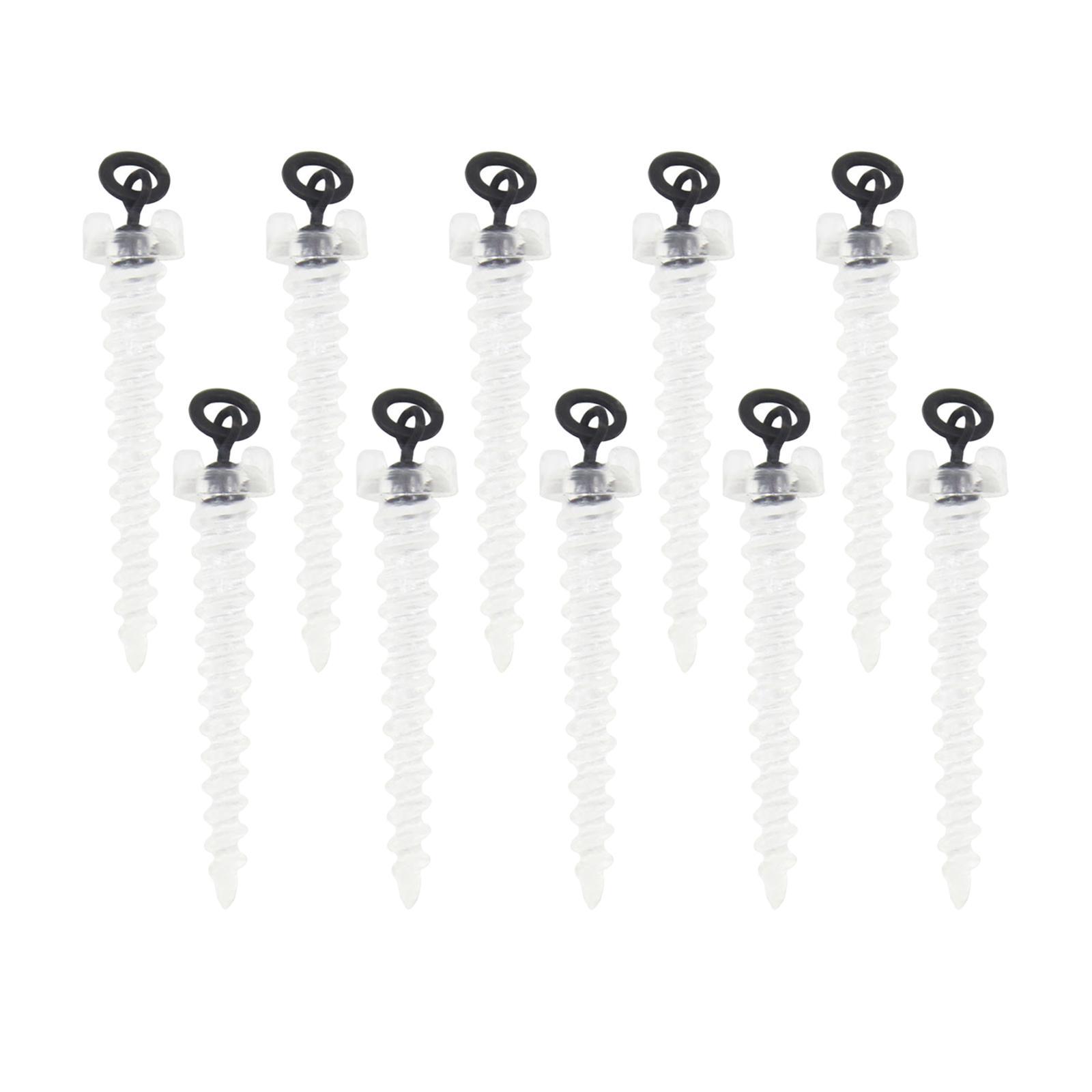 10Pcs Boilie Screw Peg with  Swivel Fishing Carp Surface