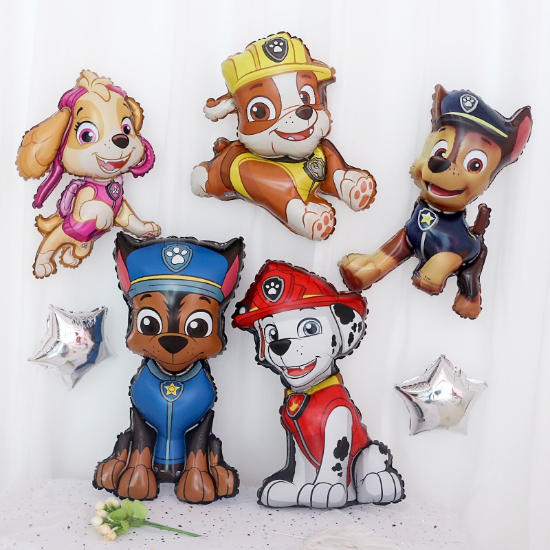 Bong Bóng Hình Chú Chó Cứu Hộ MARSHALL, Paw Patrol Cỡ Lớn Dành Cho Trang Trí Sinh Nhật Bé Trai Bé Gái, Biệt Đội Chó