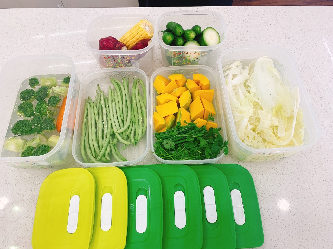 BỘ HỘP TRỮ MÁT TUPPERWARE CHÍNH HÃNG CÓ NÚT HÔ HẤP VENTSMART 6 – NHÃN APAC