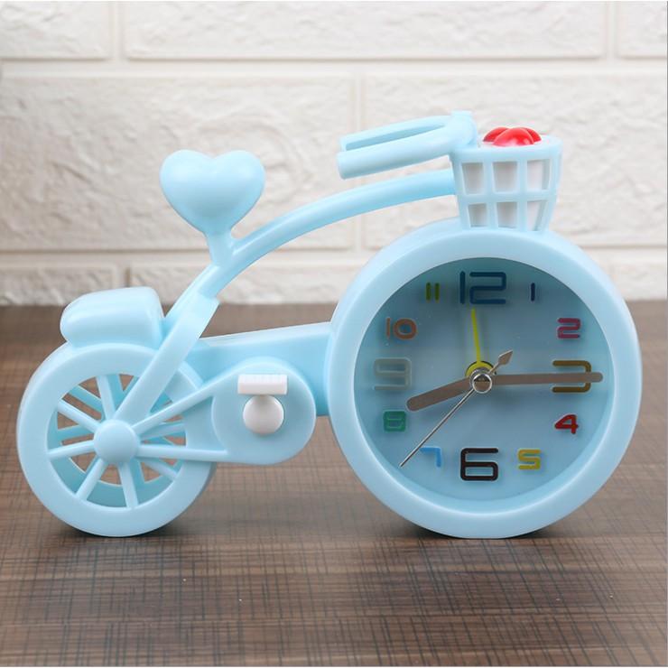 Đồng hồ báo thức để bàn hình xe đạp siêu cute