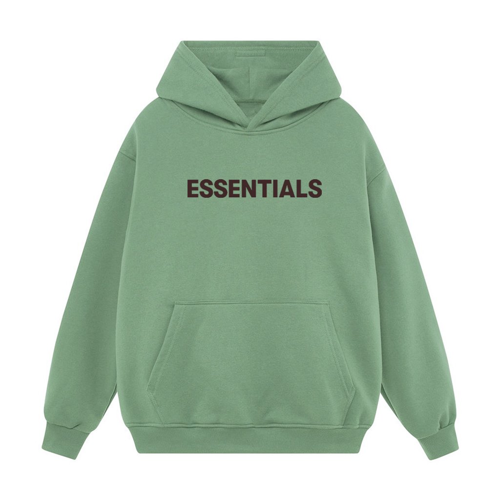 Áo khoác nỉ hoodie SAM CLO nam nữ chui có mũ tay dài thu đông freesize dáng Unisex in chữ ESSENTIALS