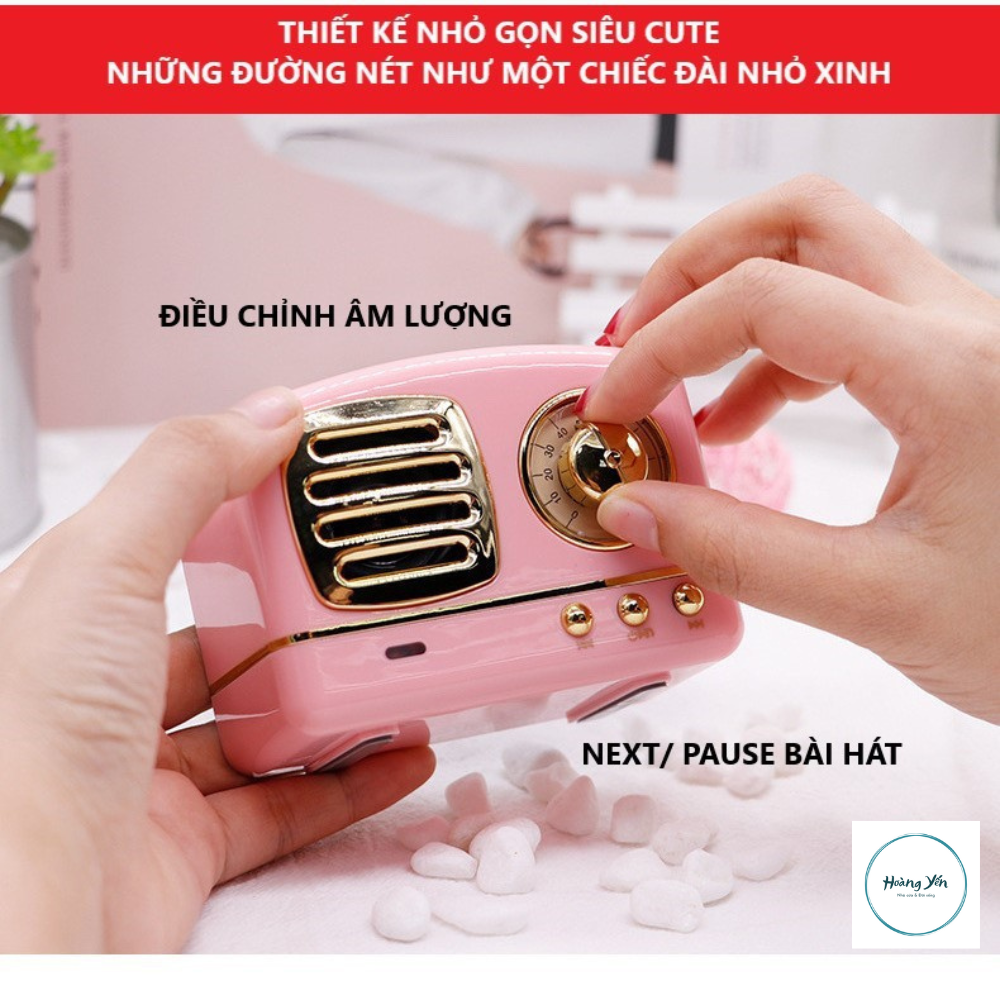 Loa Bluetooth Không Dây Mini Siêu Độc Lạ Retro Bass HM11 Nâng Cấp Âm Thanh Cực Hay Kiểu Dáng Cổ Điển