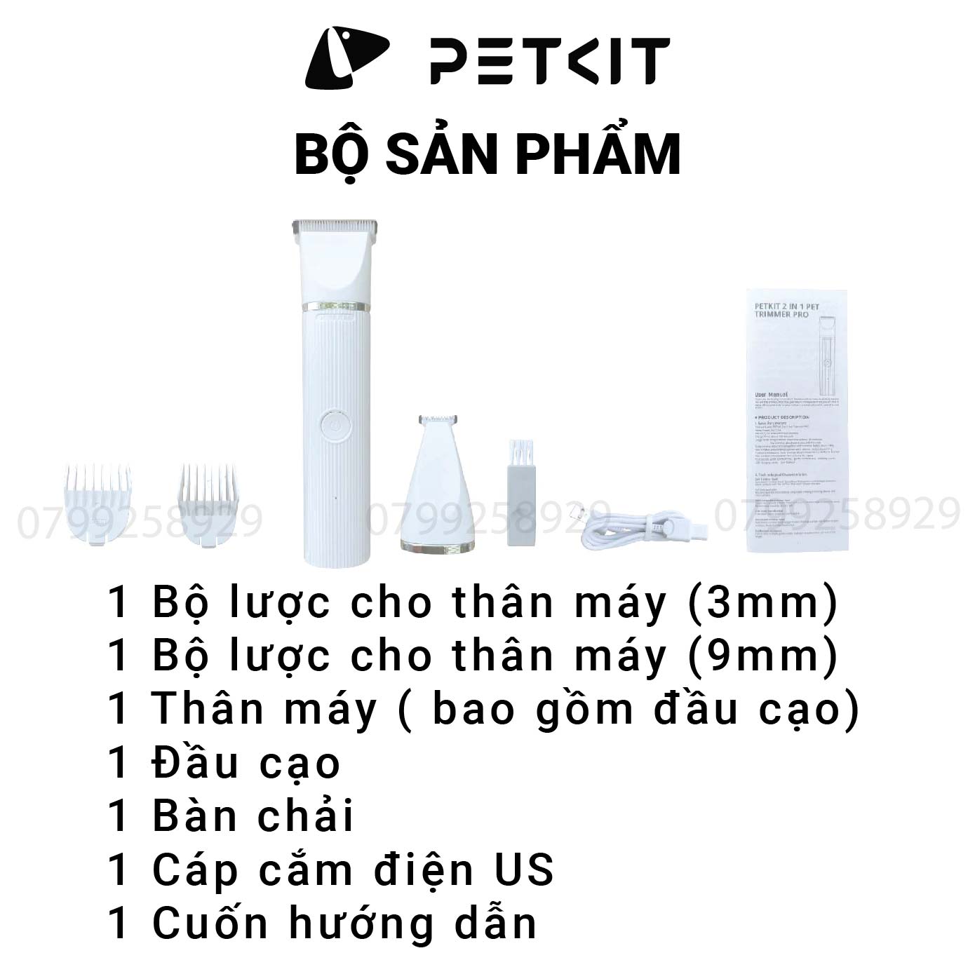 Tông Đơ Đa Năng PETKIT 2in1 Chuyên Dụng Cắt Tỉa Cho Chó Mèo Phiên Bản Pro 2023