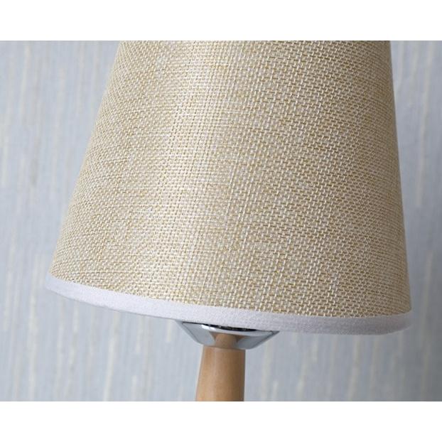 Đèn ngủ decor trang trí – Đế gỗ - Chao vải - Điều chỉnh độ sáng