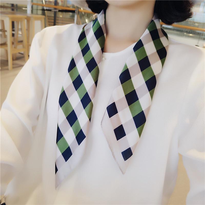 Khăn lụa băng đô kiểu Pháp hình vuông họa tiết thời thượng sang trọng IDOLLY K005