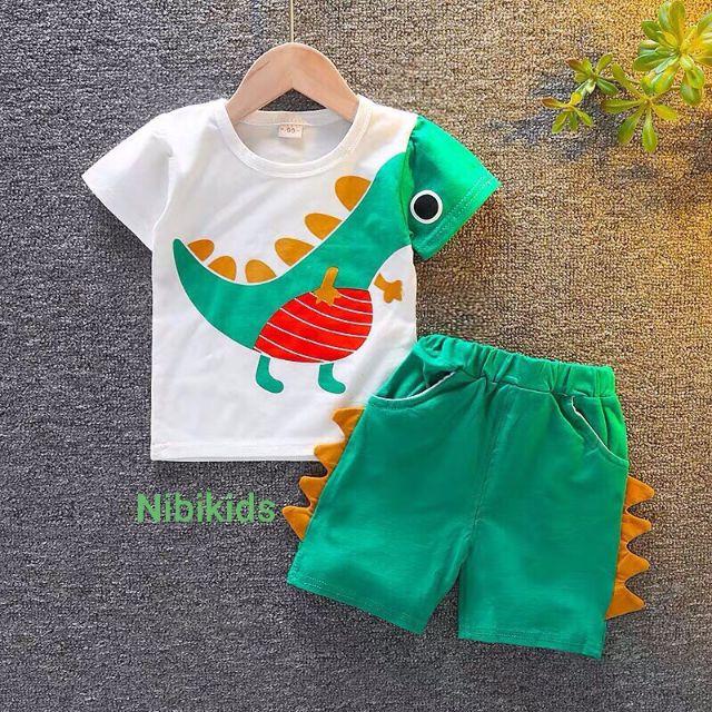 Bộ Cộc Tay Cho Bé Hình Khủng Long M36