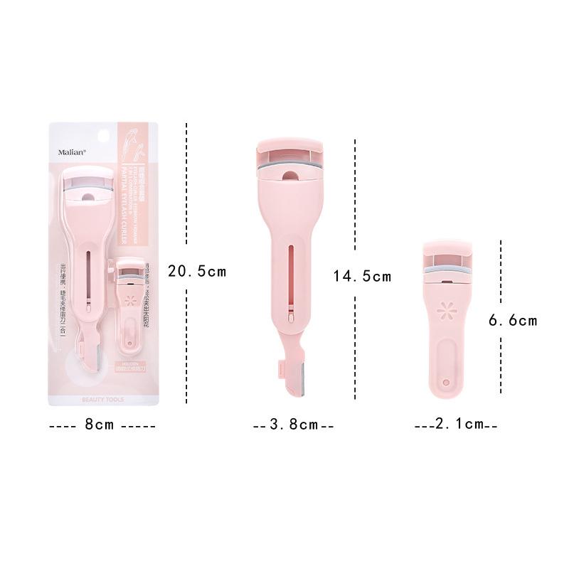 Dụng Cụ Bấm Cong Lông Mi 2 Trong 1 Tiện Lợi HB - Pink