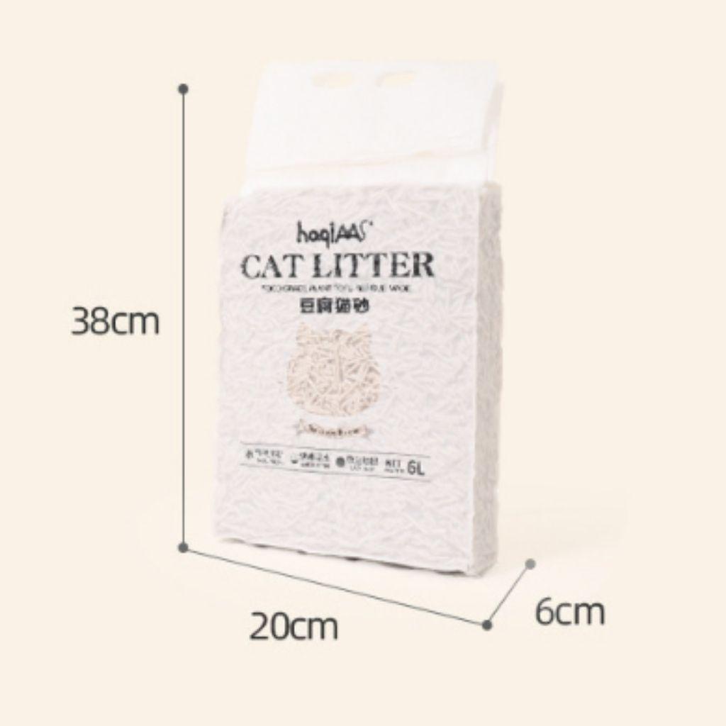 Cát đậu nành TOFU CAT LITTER 6L siêu vón cục, sạch sẽ cho chó mèo - Gói 2,3kg