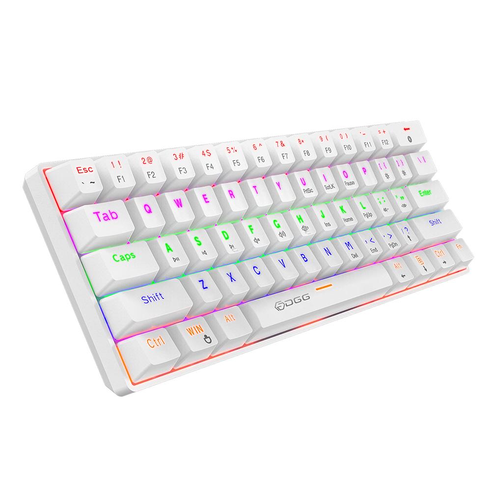 HXSJ V900 61 Keys Wired Mechanical Keyboard Mixed Light Keyboard ABS 2-color Injection Keycap N-key Rollover Blue Switch