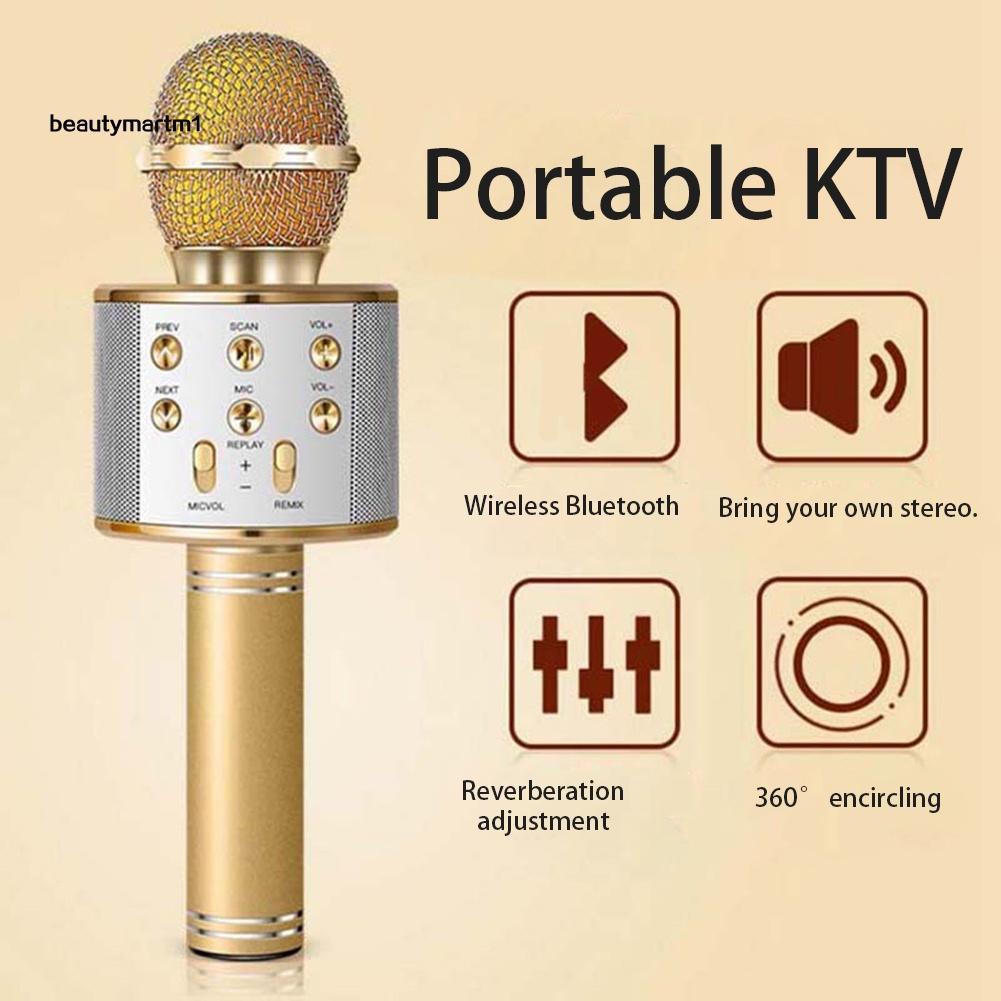 Micro hát karaoke kết nối bluetooth với điện thoại