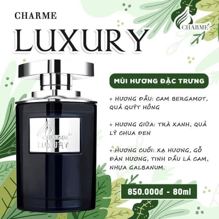 Nước hoa nam charme luxury 80ml