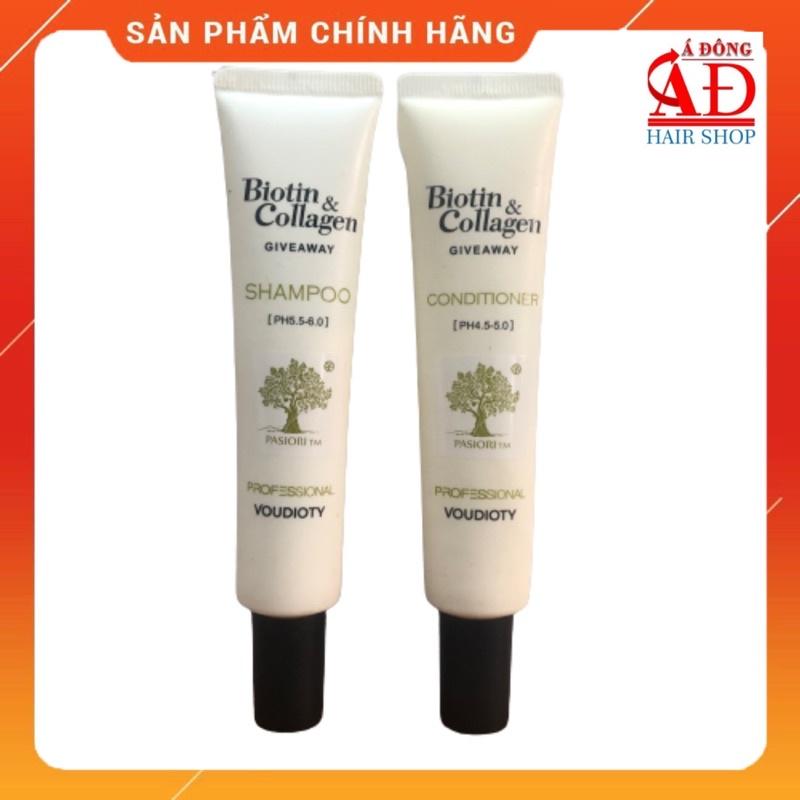 BỘ DẦU GỘI XẢ MINI BIOTIN COLLAGEN VOUDIOTY PASIORI TM GIVEAWAY 30ML*2