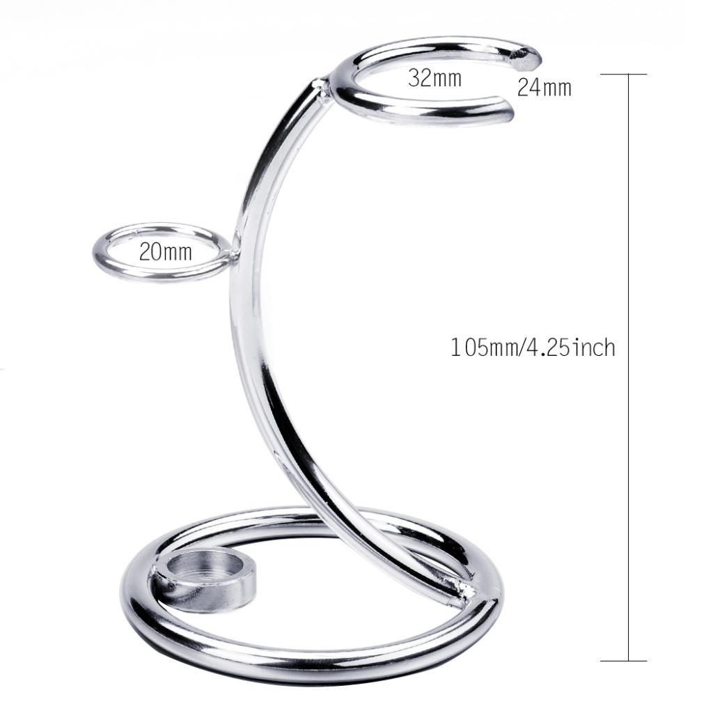 Deluxe and Brush Stand Holder Mens Shaving Tool Stand for Home Salon
