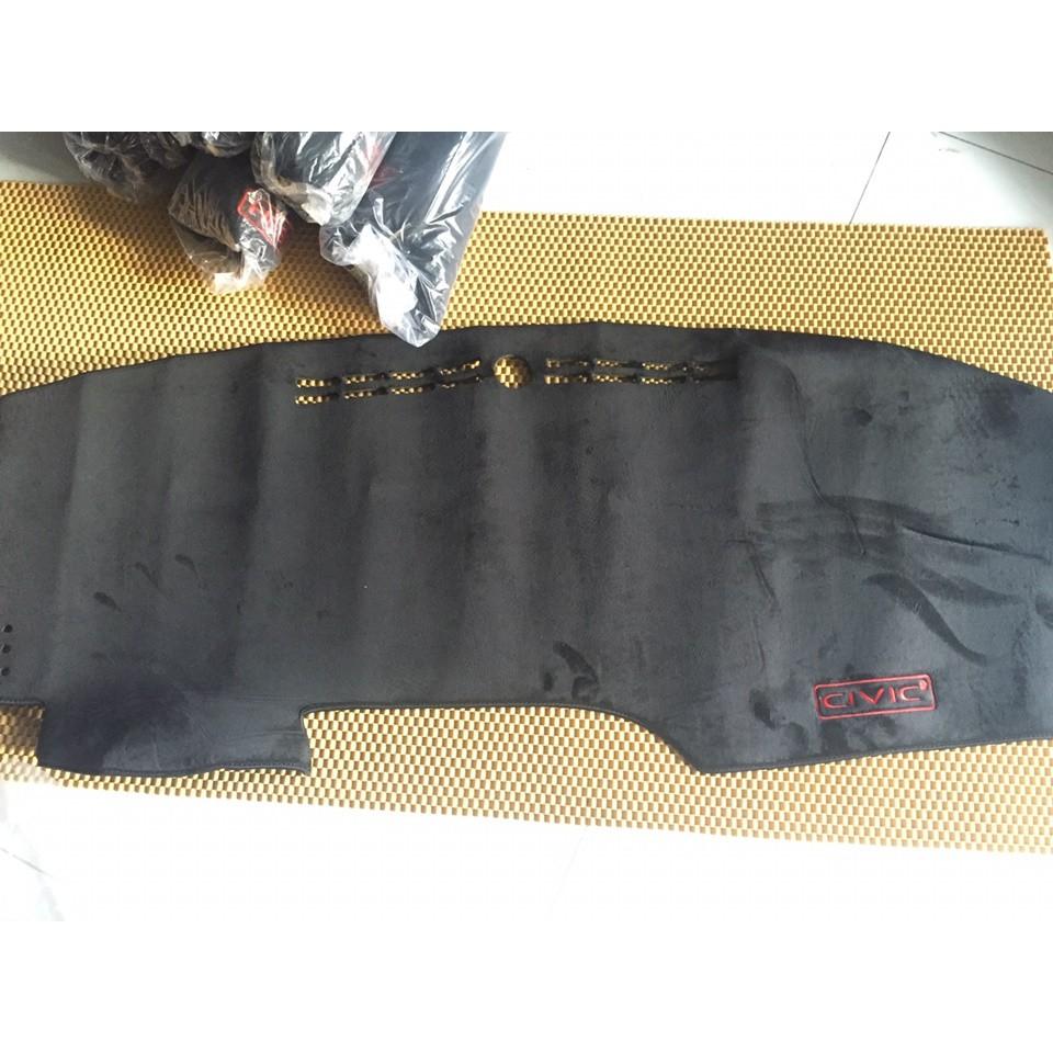 Thảm chống nóng taplo LÔNG CỪU 3 LỚP NHẬT BẢN dùng cho xe HONDA CIVIC đời mới, đế chống trượt mềm mịn, tơ đẹp, dày dặn