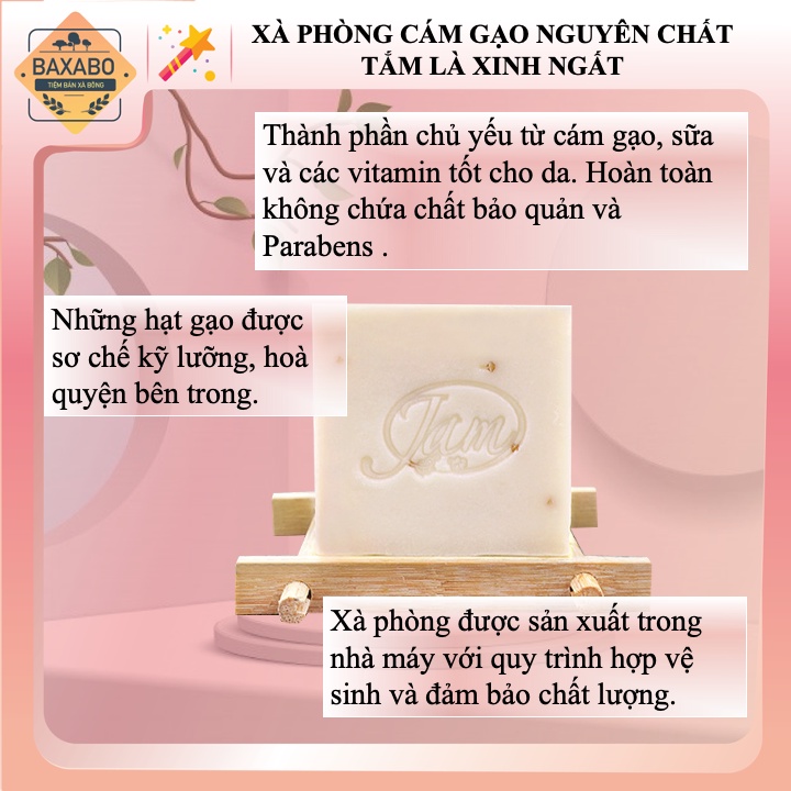 XÀ PHÒNG CÁM GẠO THÁI LAN JAM RICE MILK SOAP