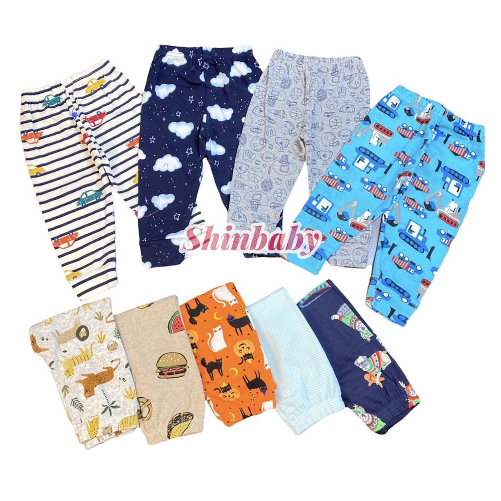 Set 5 quần dài chục cho bé họa tiết dễ thương, chất vải cotton xuất mát mịn co giãn thoải mái