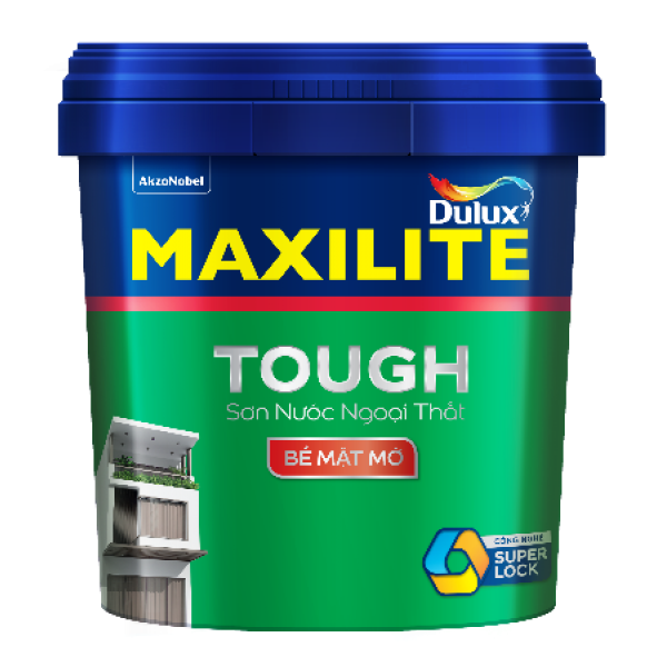 Sơn nước ngoài trời MAXILITE TOUGH Bề Mặt Mờ - 28C - 5L