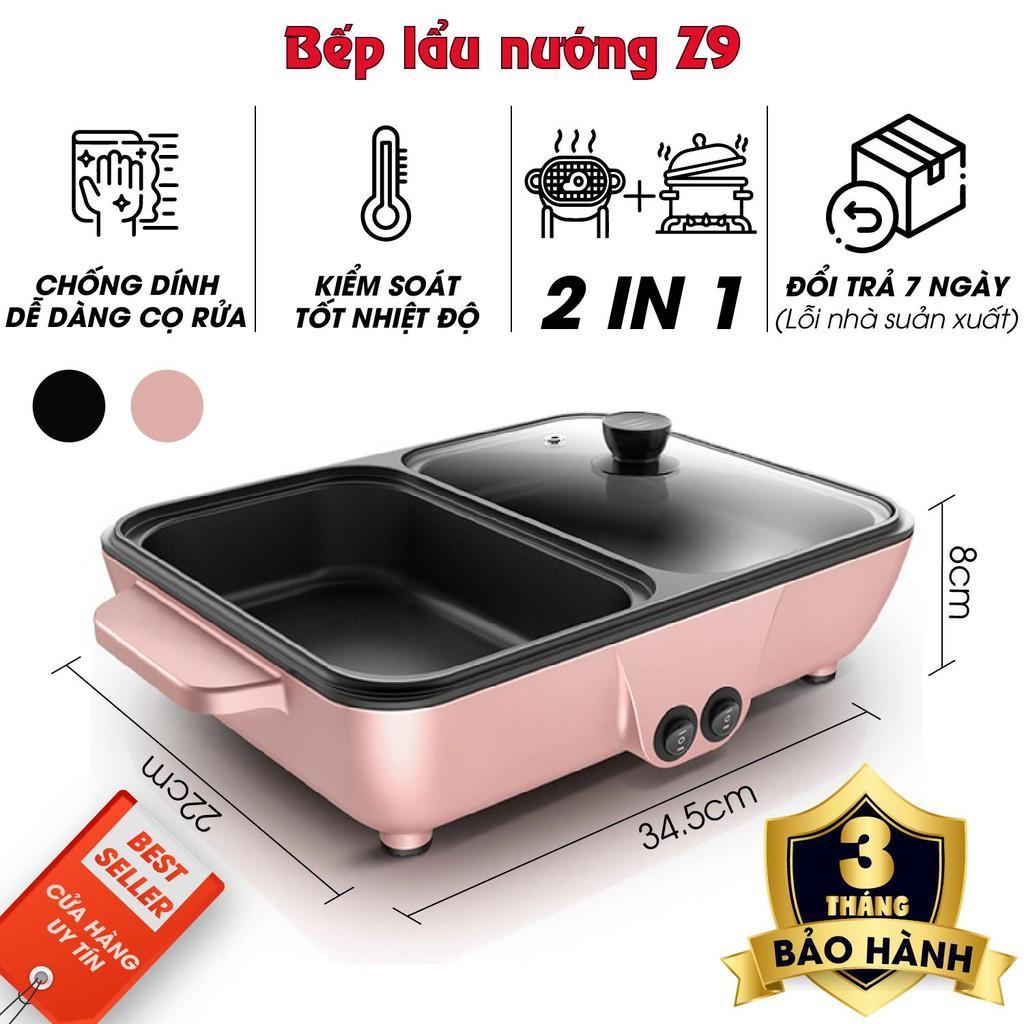 Bếp Lẩu Nướng BITANO 2 Trong 1 Thiết Kế Thông Minh Mới