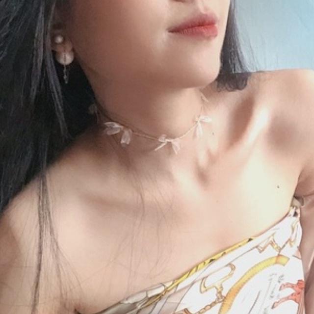 Vòng cổ ren nơ phong cách hàn quốc