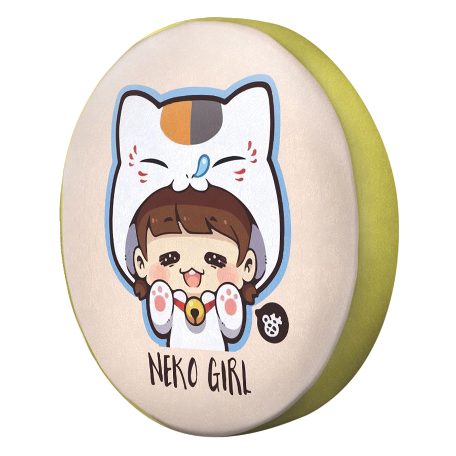 Gối tròn Cô bé mèo - GOCP159