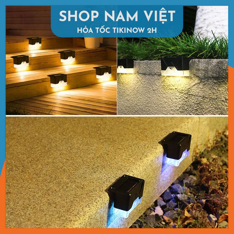 Đèn Led Năng Lượng Mặt Trời Dán Bậc Thang, Hàng Rào Trang Trí Ngoài Trời - Chính Hãng NAVIVU