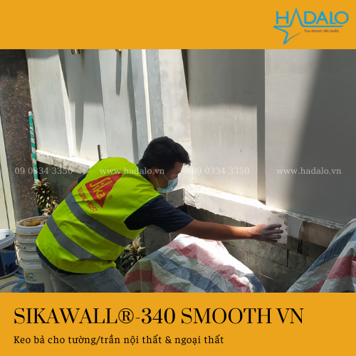 Bột trét tường SikaWall 340 Smooth VN – Keo bả cho tường và trần, sử dụng được trong nhà/ngoài trời