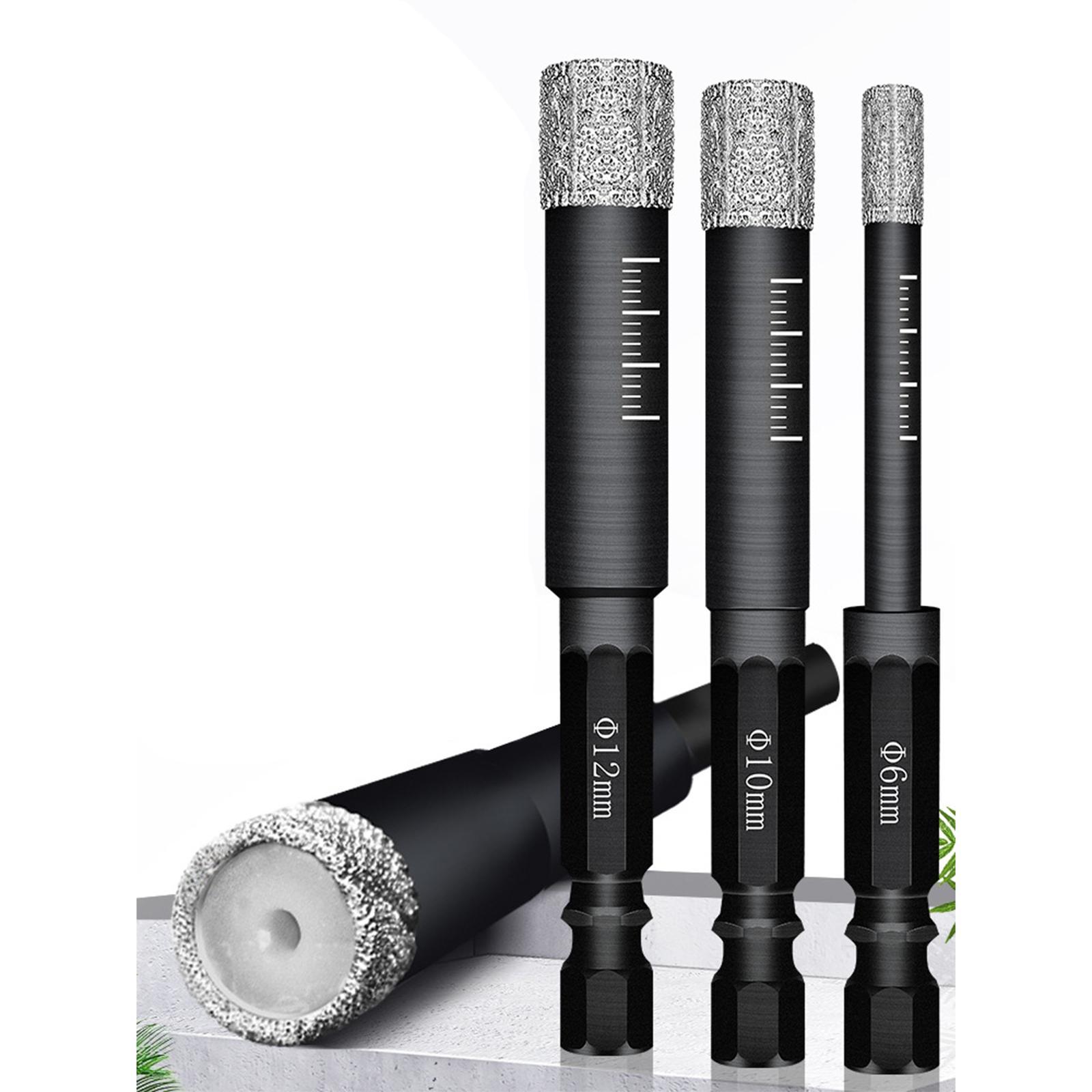Diamond Dry Drill Bit Set Power Tool Accessories for Stone Porcelain Granite