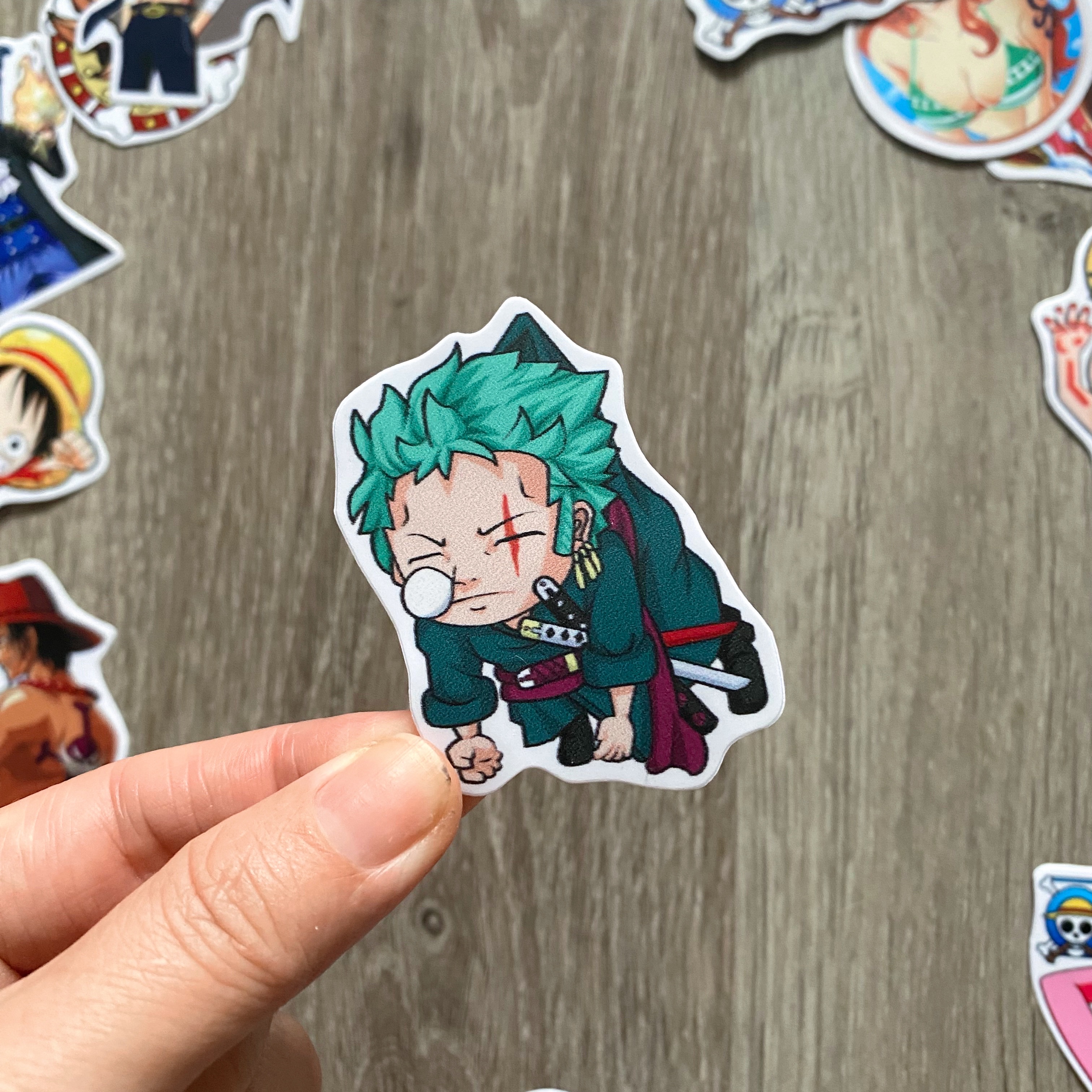 Sticker in hình ONE PIECE - Đảo Hải Tặc - Dán Trang Trí - Chất Liệu PVC Cán Màng Chất Lượng Cao Chống Nước, Chống Nắng, Không Bong Tróc Phai Màu