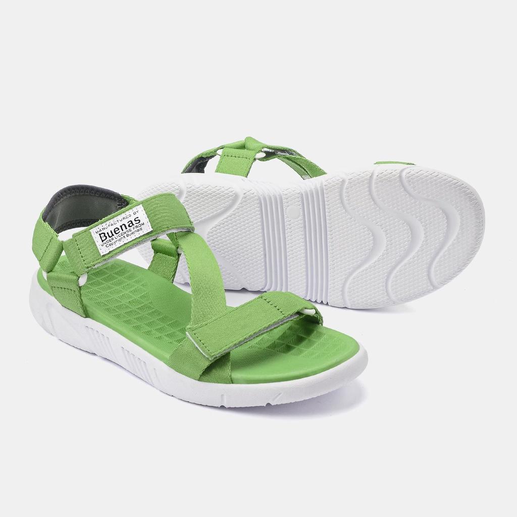 Giày sandal nam nữ unisex đi học quai ngang Buenas Sport S5 đế cao 3 phân