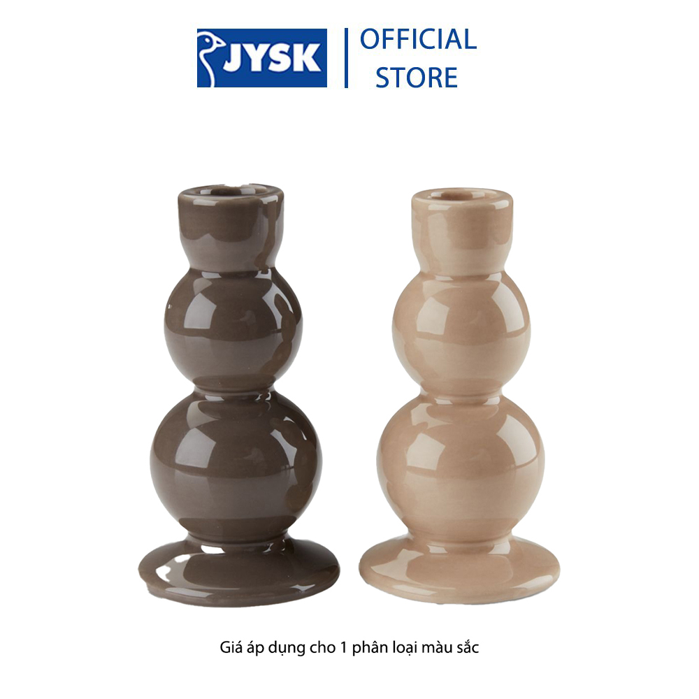 Chân nến | JYSK Andreas | gốm dolomite | nhiều màu | DK7xC13cm