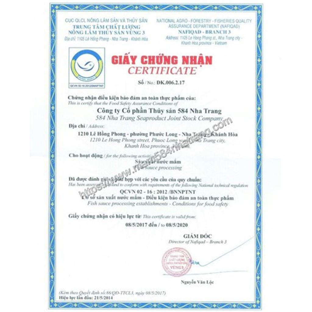 Thùng 6 chai Nước mắm Nhạt muối Vị Ngon 30 Độ Đạm, Tốt cho người ăn kiêng - 584 Nha Trang, Chai PET 500ml, Date mới nhất