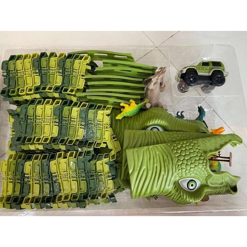 Đồ chơi mô hình đường ray công viên khủng long cho bé