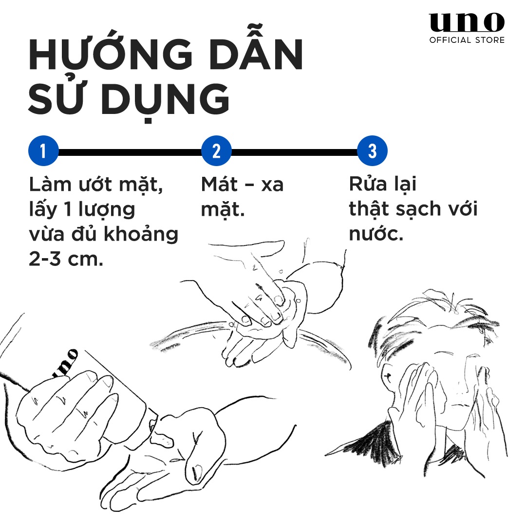 Bộ 02 Sữa rửa mặt Sáng da UNO Whip Wash Scrub 130g