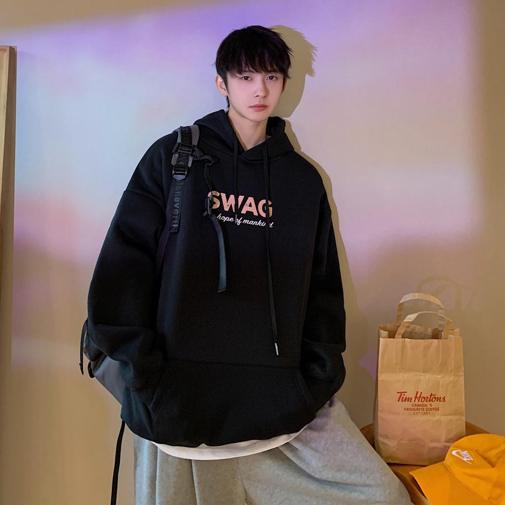 Áo hoodie nỉ unisex nam nữ SWAG form dáng rộng freesize oversize thời trang phong cách Hàn Quốc