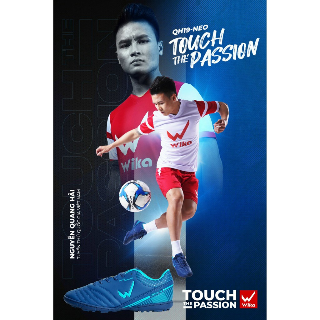 Giày Đá Bóng Wika QH19-NEO Chính Hãng, Giày Đá Banh Sân Cỏ Nhân Tạo Khâu Full Đế Bảo Hành 3 Tháng