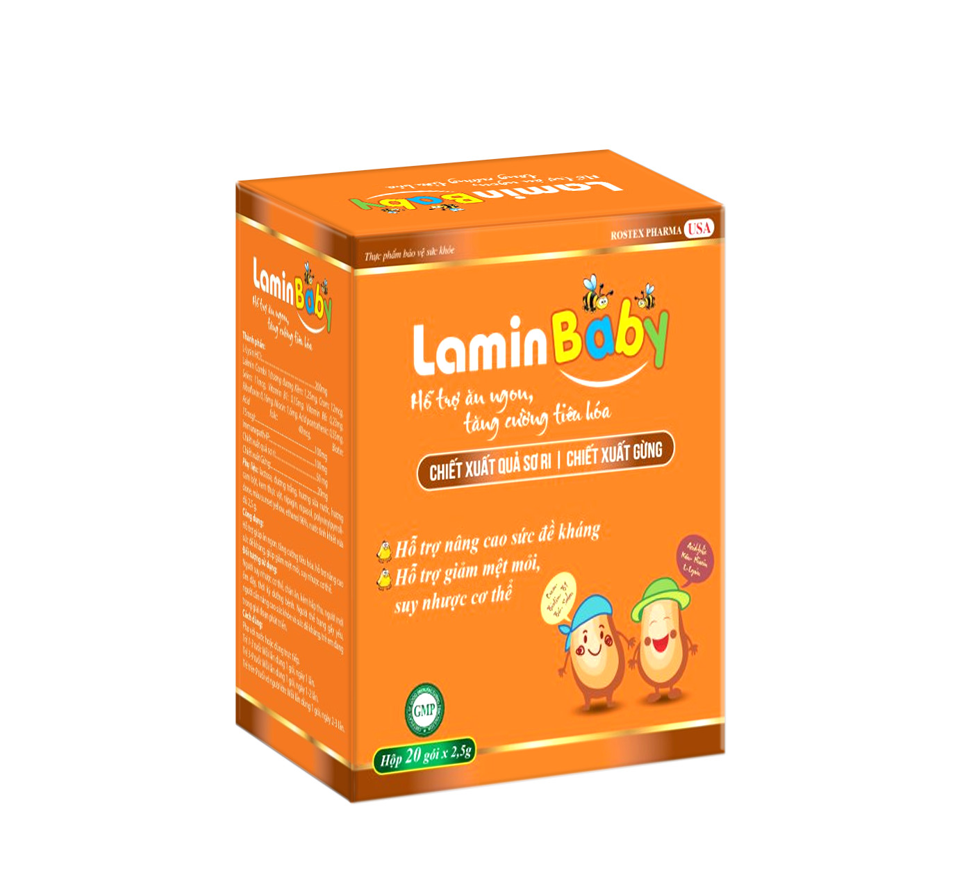 Cốm Lamin Baby Giúp Hỗ Trợ Bé Ăn Ngon – Hộp 20 Gói - tăng cường tiêu hóa, hỗ trợ nâng cao sức đề kháng, giảm mệt mỏi, suy nhược cơ thể