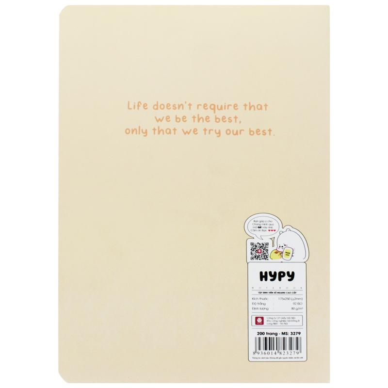 Tập Sinh Viên B5 - 4 Ly Ngang - 200 Trang 80gsm Hypy - Hải Tiến 3279 (Mẫu Màu Giao Ngẫu Nhiên)