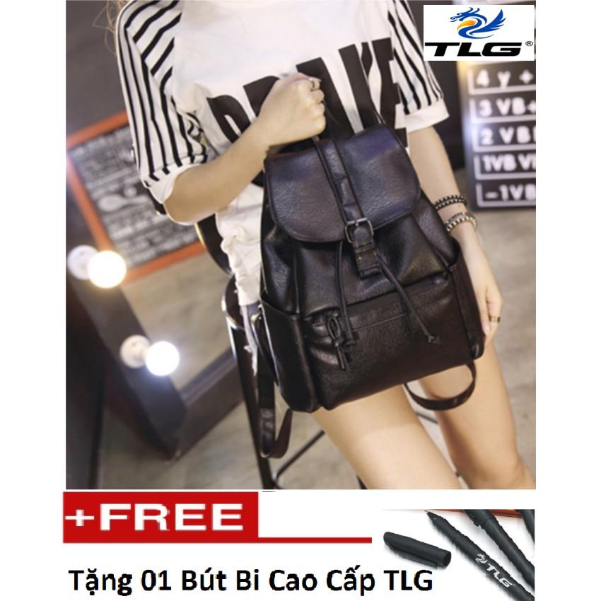 Ba lô da sinh viên phong cách Hàn Quốc Đồ Da Thành Long TLG 208105 tặng 01 bút bi cao cấp TLG