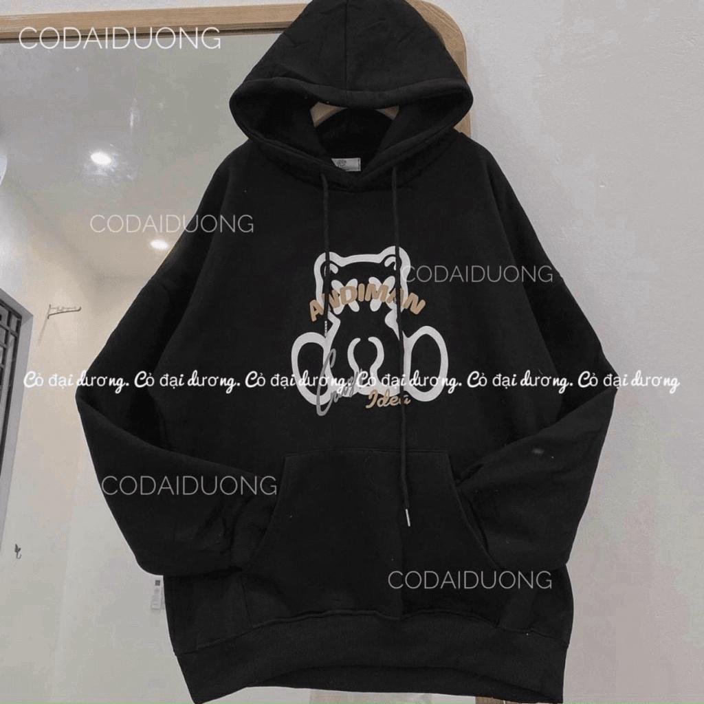 Áo Hoodie Nỉ Lót Bông form rộng Gấu Feel Good (nam nữ đều mặc đc