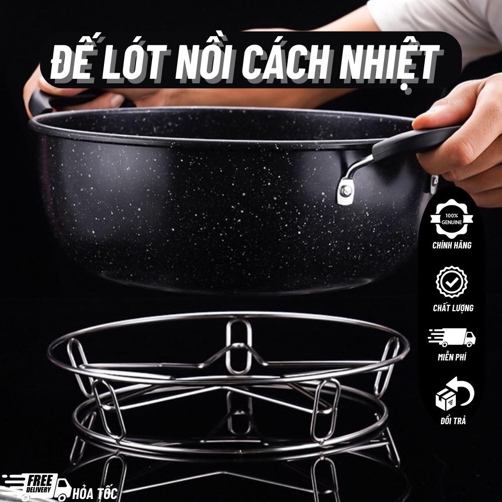 Đế Lót Nồi ,Chảo Inox Kiêm Vỉ Hấp Cách Nhiệt Hình Ngôi Sao