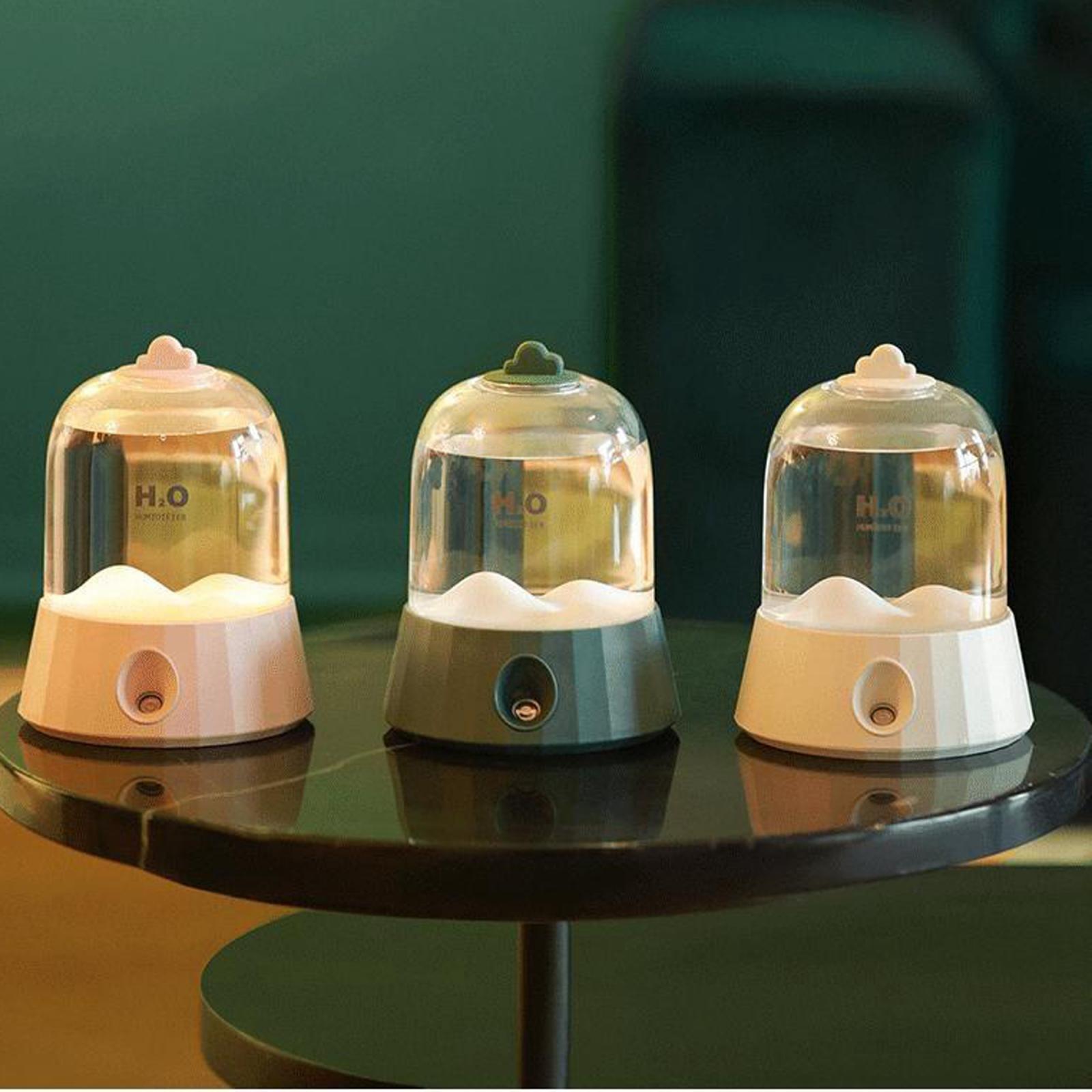 Quiet Humidifiers 400ml Cool Mist Humidifier with Night Light, Waterless Auto-Off Ultrasonic Home Office Skin Care Steamer