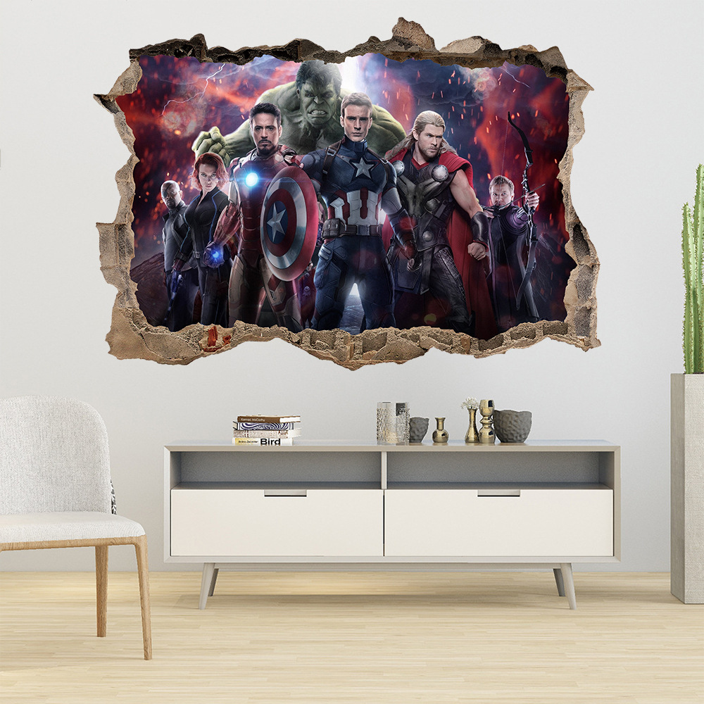 Decal Dán Tường Avengers mẫu 5 - Tranh Dán Tường Siêu Anh Hùng Marvel Biệt Đội Báo Thù