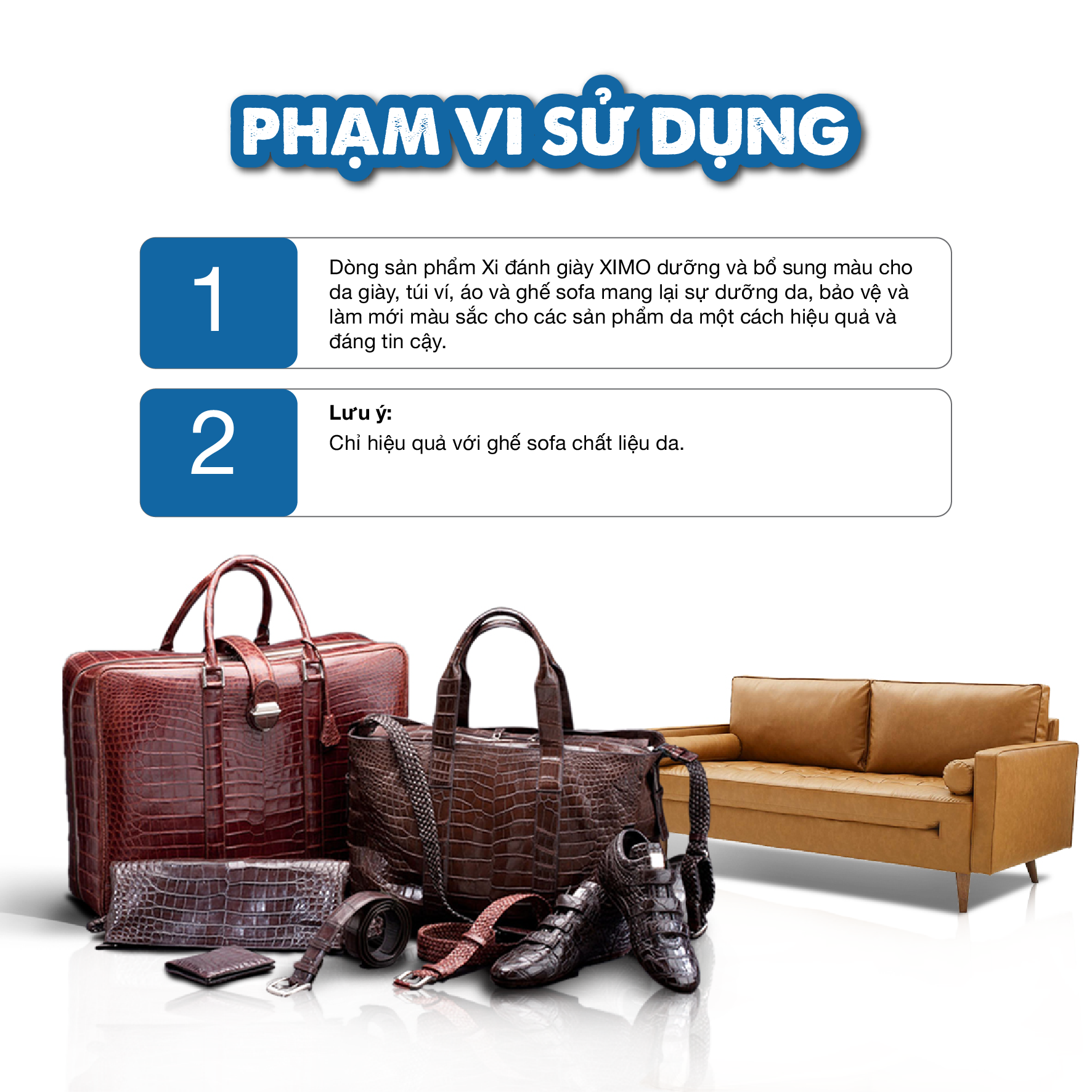 Hình ảnh Xi kem đánh giày XIMO dưỡng và bổ sung màu cho da giày, túi ví, áo, ghế sofa XI02