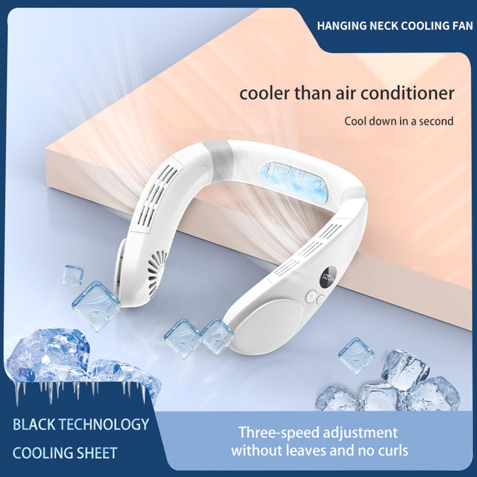 Portable Neck Fan, Bladeless Fan Air Cooler Fan ,Air Purifier ,4400mAh Rechargeable ,Hanging Neck Fan for Home Office Indoor Outdoor Classroom