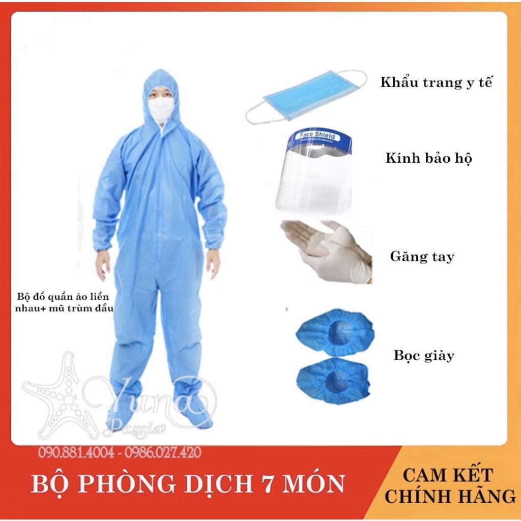 Bộ Đồ Bảo Hộ Y Tế Phòng Chống Dịch Đồ Bảo Hộ - Đồ Bảo Hộ Y Tế - Đồ Bảo Hộ Chóng Dịch - Người Lớn Set 7 Món