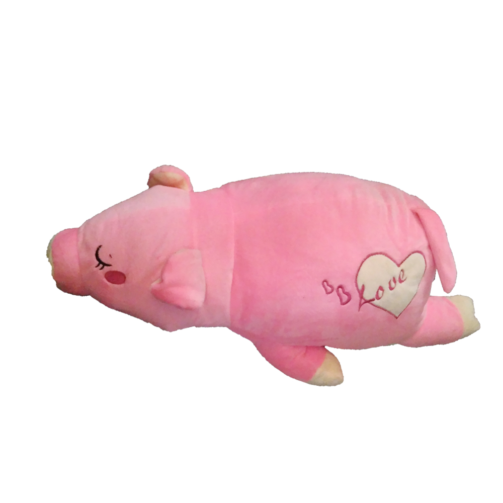 Gối ôm heo bông màu hồng dài 70cm
